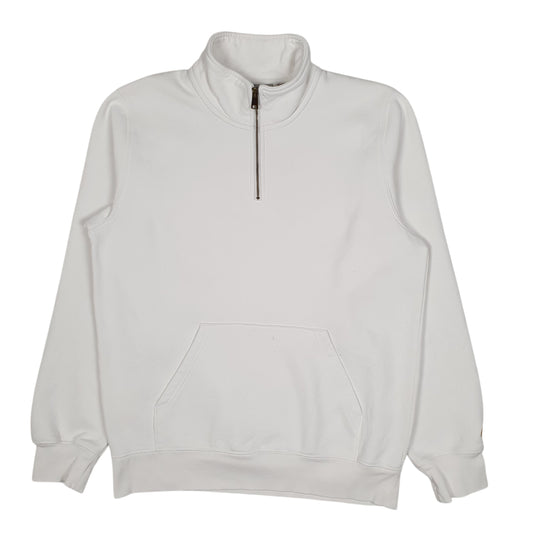 Mens White Carhartt  Quarter Zip Jumper