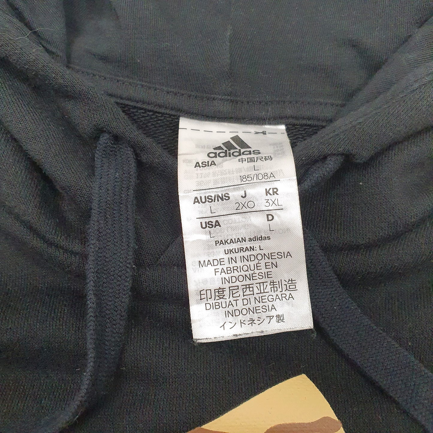 Mens Black Adidas Spellout Hoodie Jumper