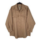 Mens Beige L.L.Bean Thick Long Sleeve Shirt