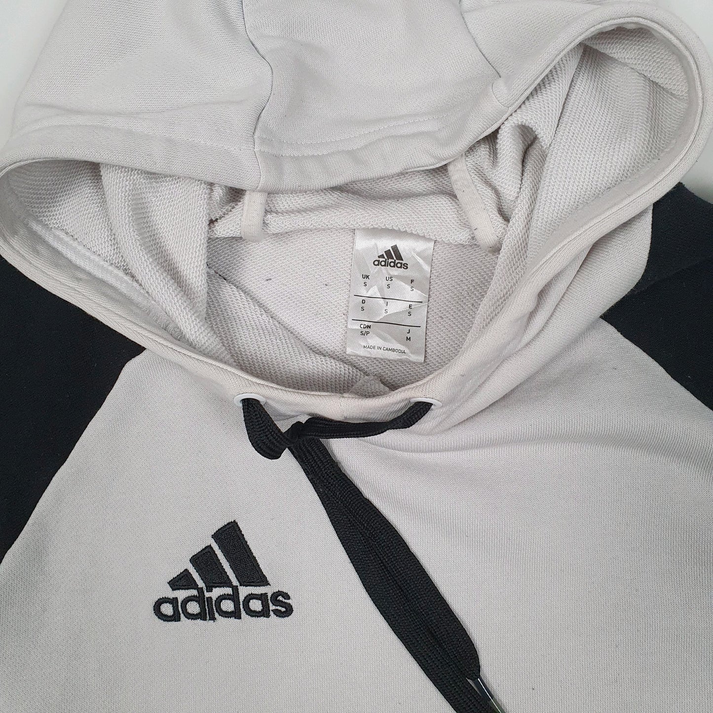 Mens White Adidas  Hoodie Jumper