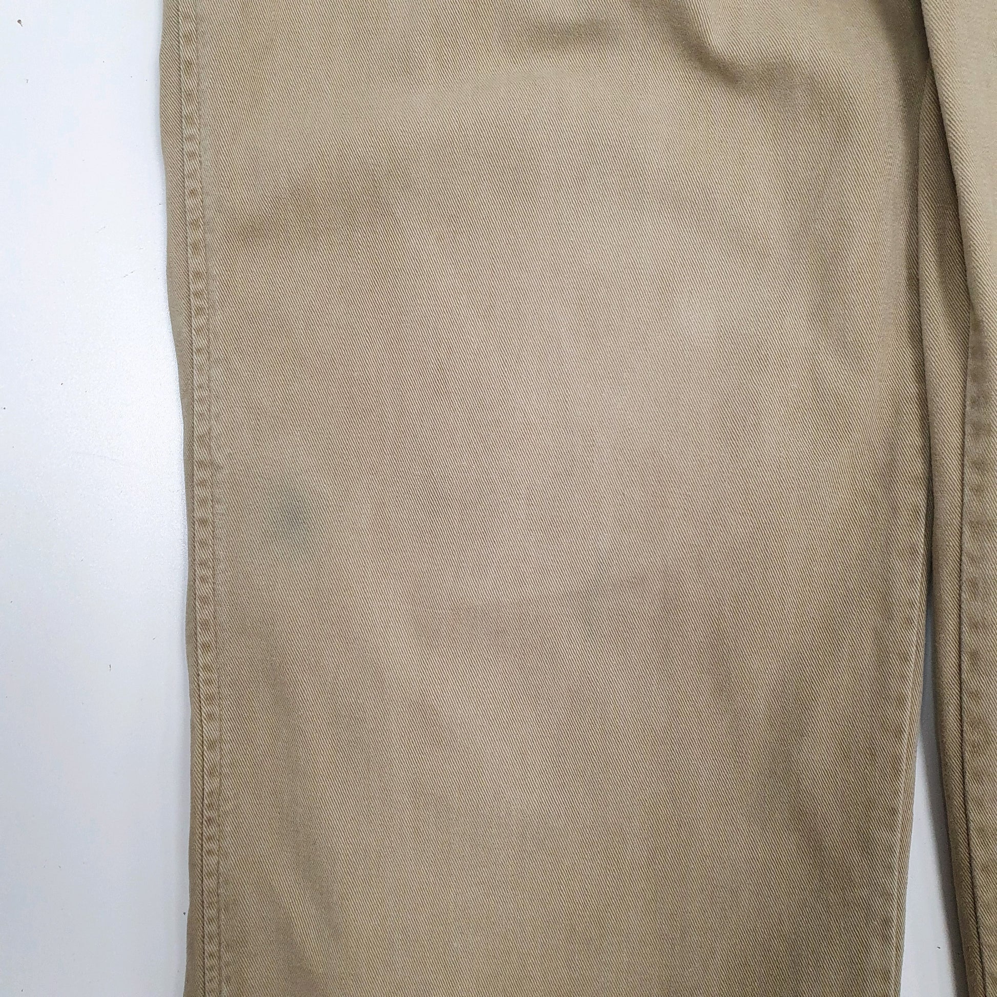 Mens Beige Polo Ralph Lauren Vintage 80s Made In USA  Trousers