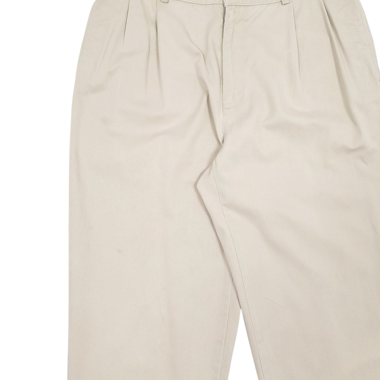 Mens Beige Polo Ralph Lauren Hammond Pant Pleated 90s  Trousers