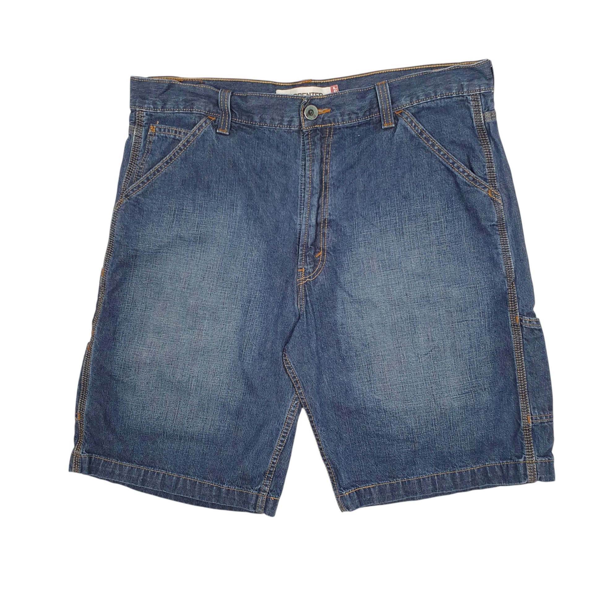 Mens Blue Levis Vintage 00s Carpenter Denim Shorts
