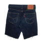 Womens Blue Levis 541 Hoodie Shorts