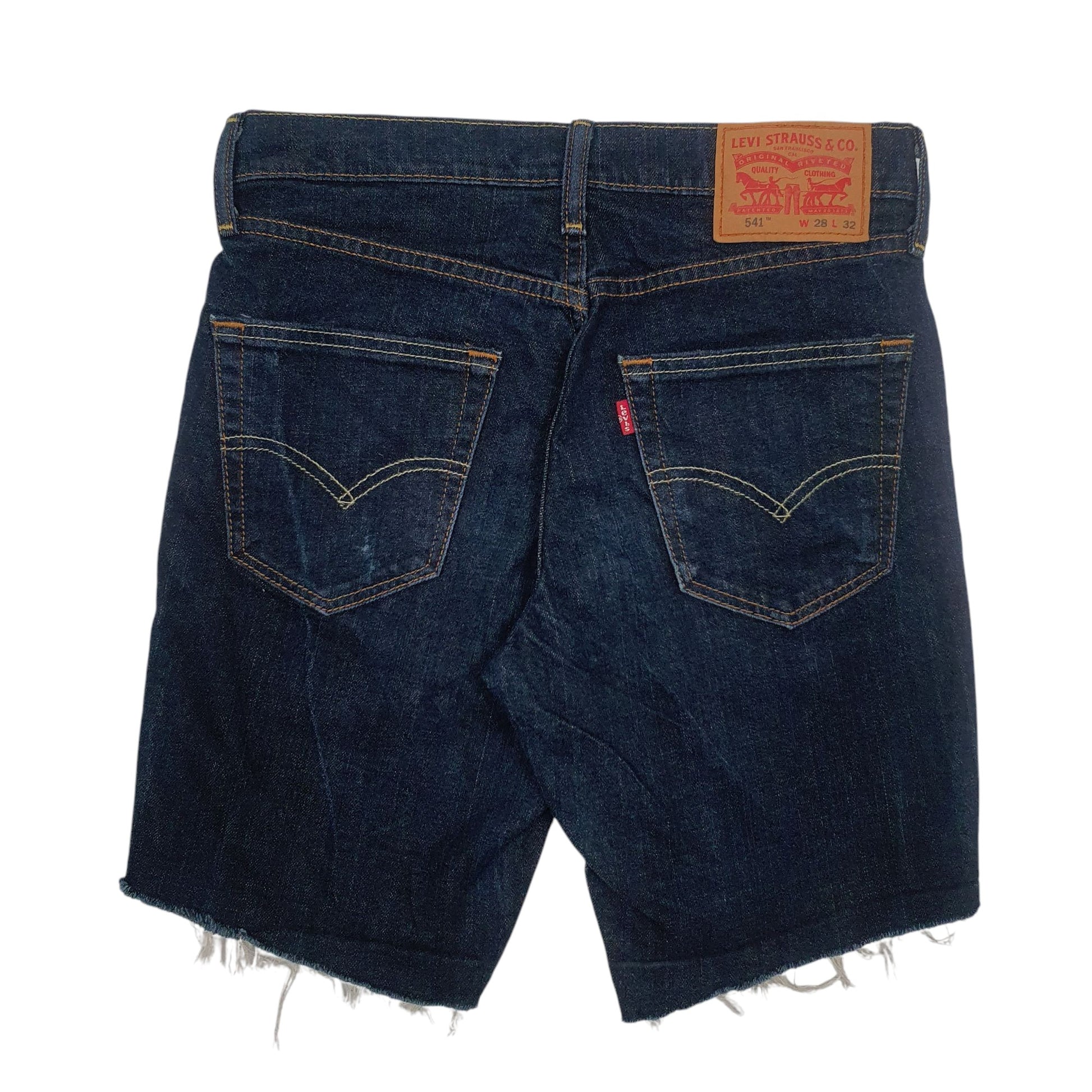 Womens Blue Levis 541 Hoodie Shorts