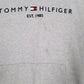 Mens Grey Tommy Hilfiger Spellout Hoodie Jumper