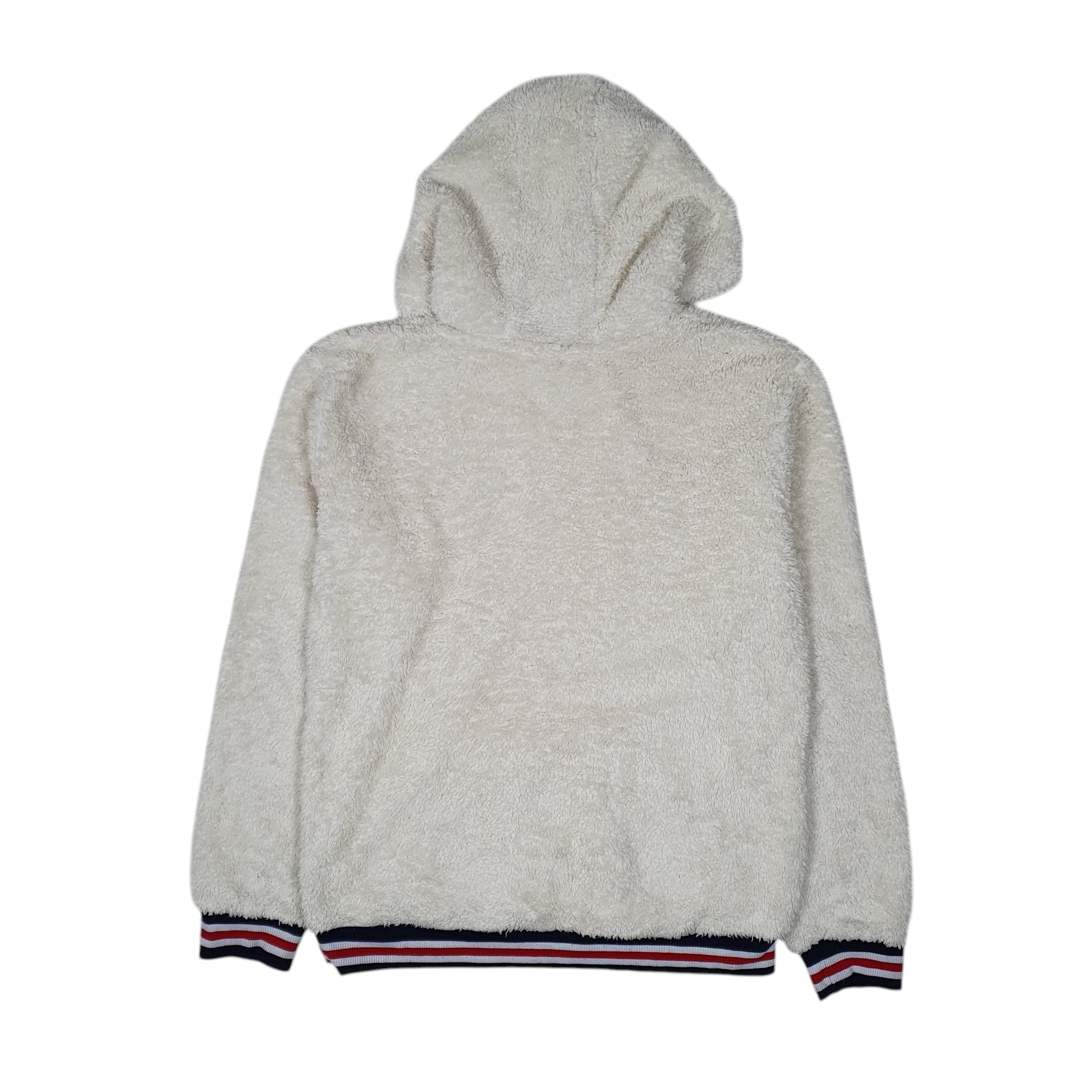 Womens Cream Fila Fluffy Sherpa Hoodie Jumper