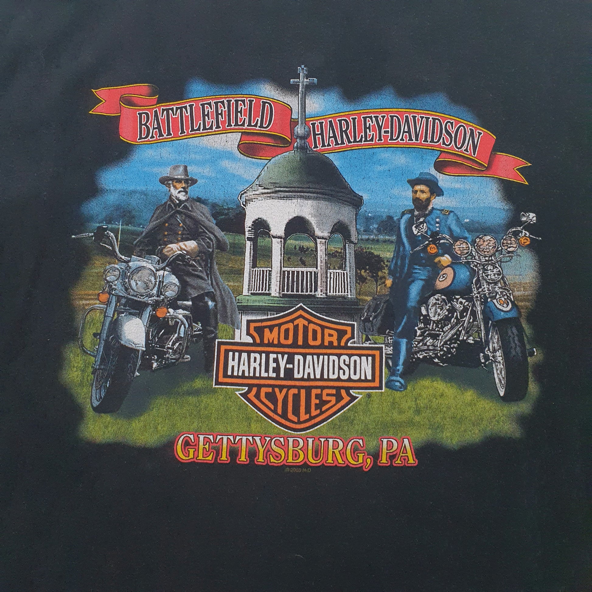 Mens Black Harley Davidson Vintage 90s Made In USA Spellout  T Shirt