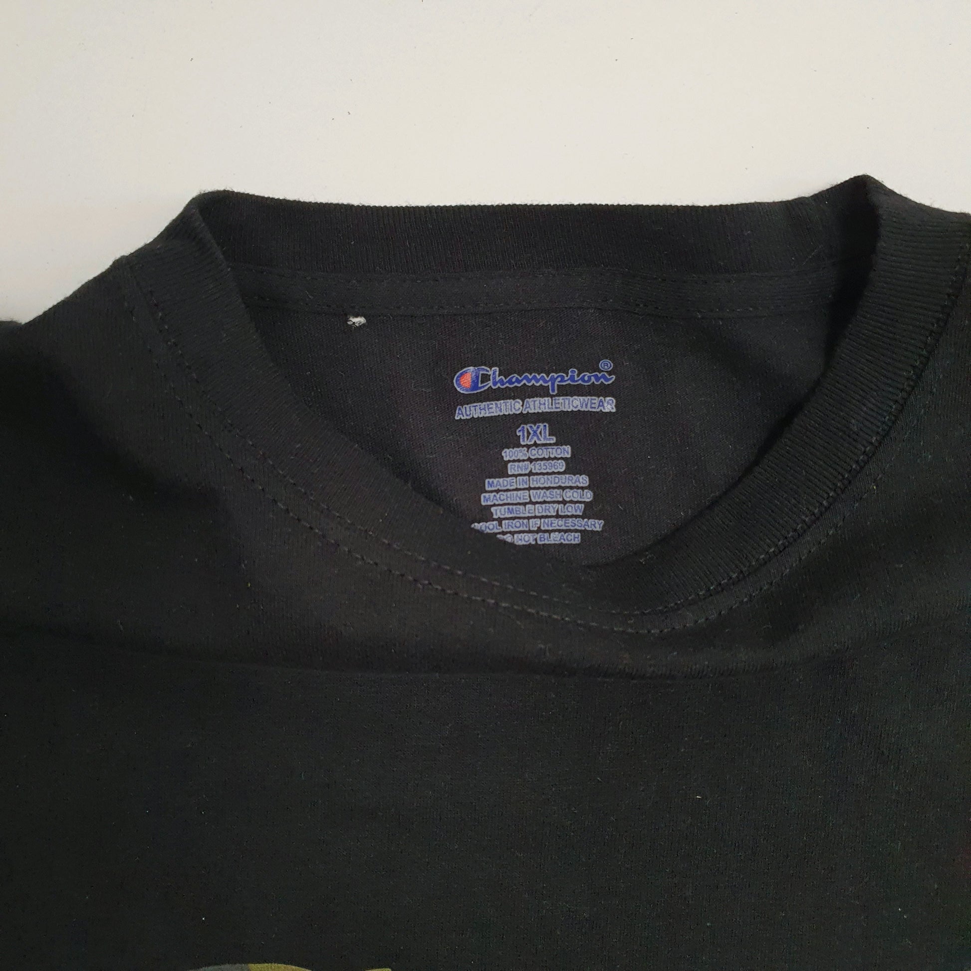 Mens Black Champion   T Shirt