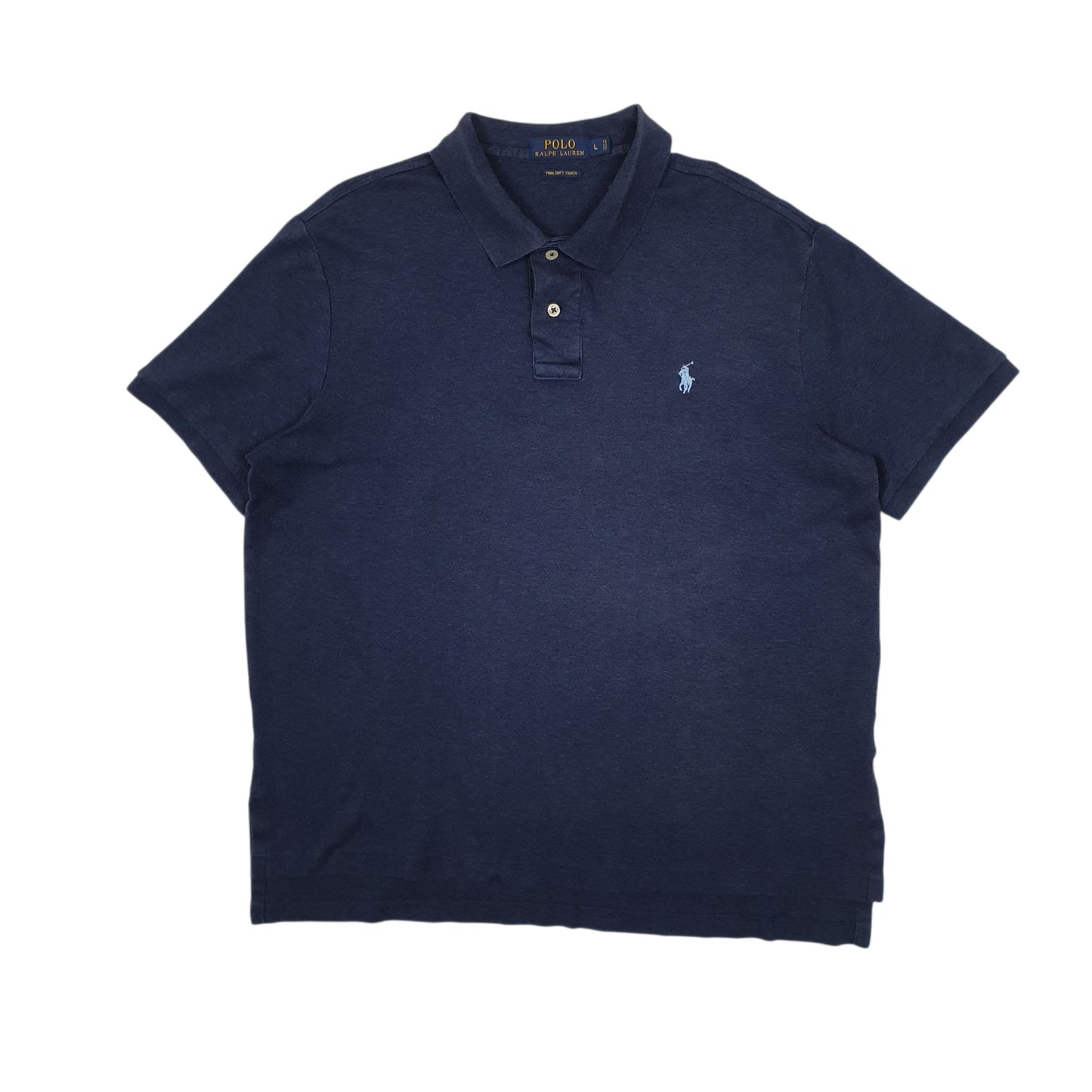 Mens Navy Polo Ralph Lauren Pima Soft Touch Short Sleeve Polo Shirt