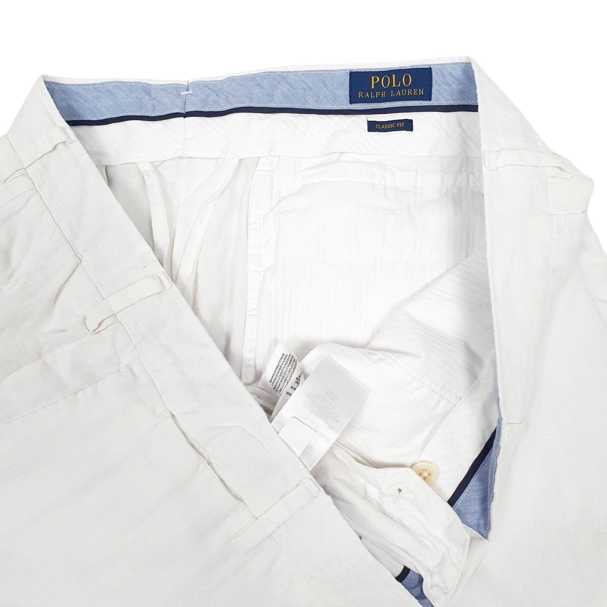 Mens White Polo Ralph Lauren   Trousers