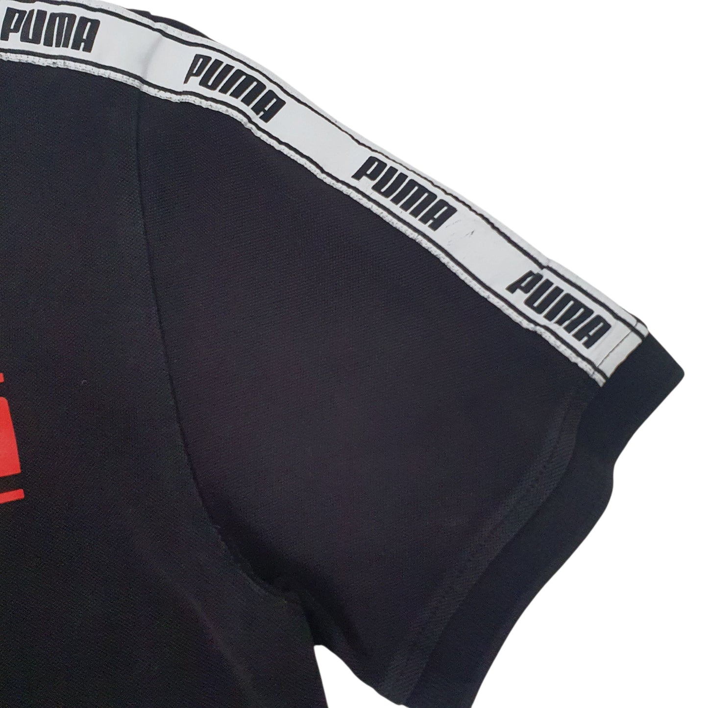 Mens Black Puma   Polo Shirt