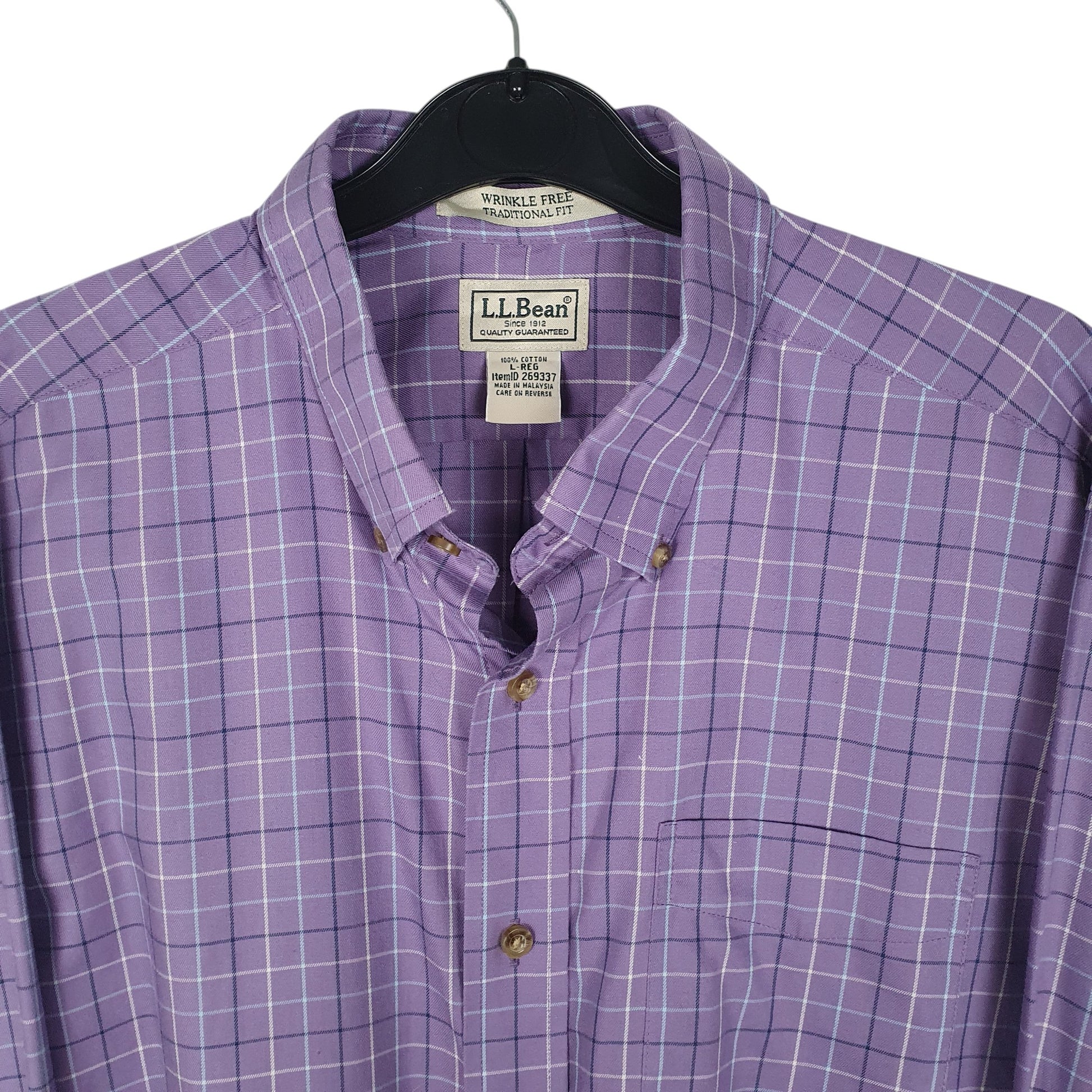 Mens Purple L.L.Bean   Shirt