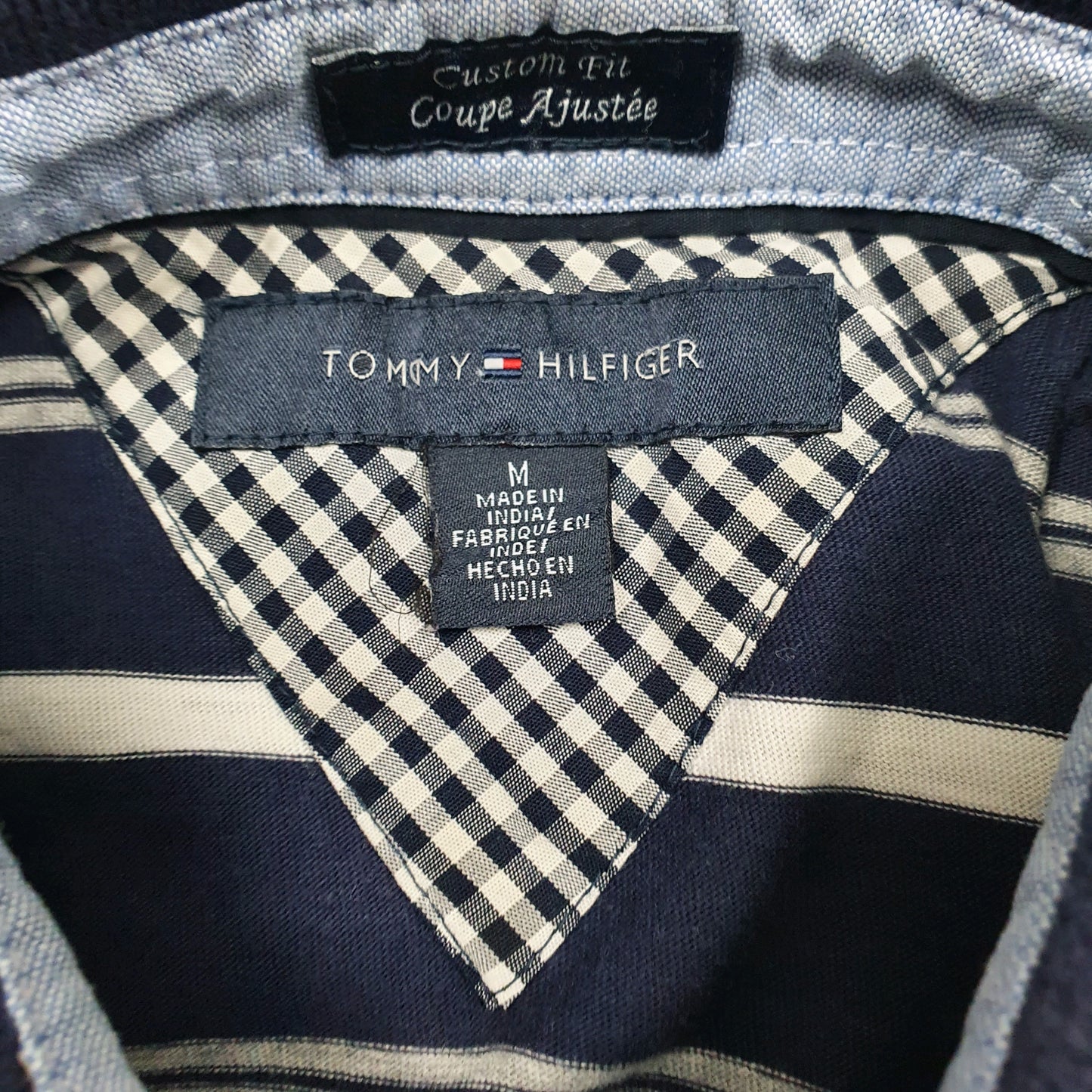 Mens Navy Tommy Hilfiger  Crewneck Polo Shirt