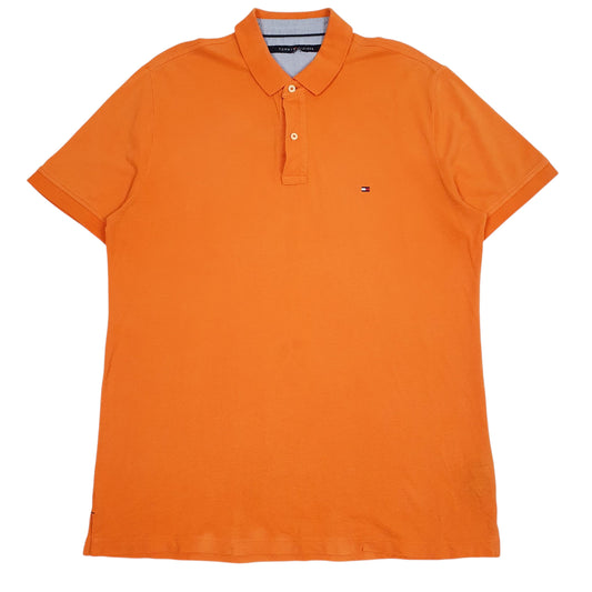 Mens Orange Tommy Hilfiger  Short Sleeve Polo Shirt