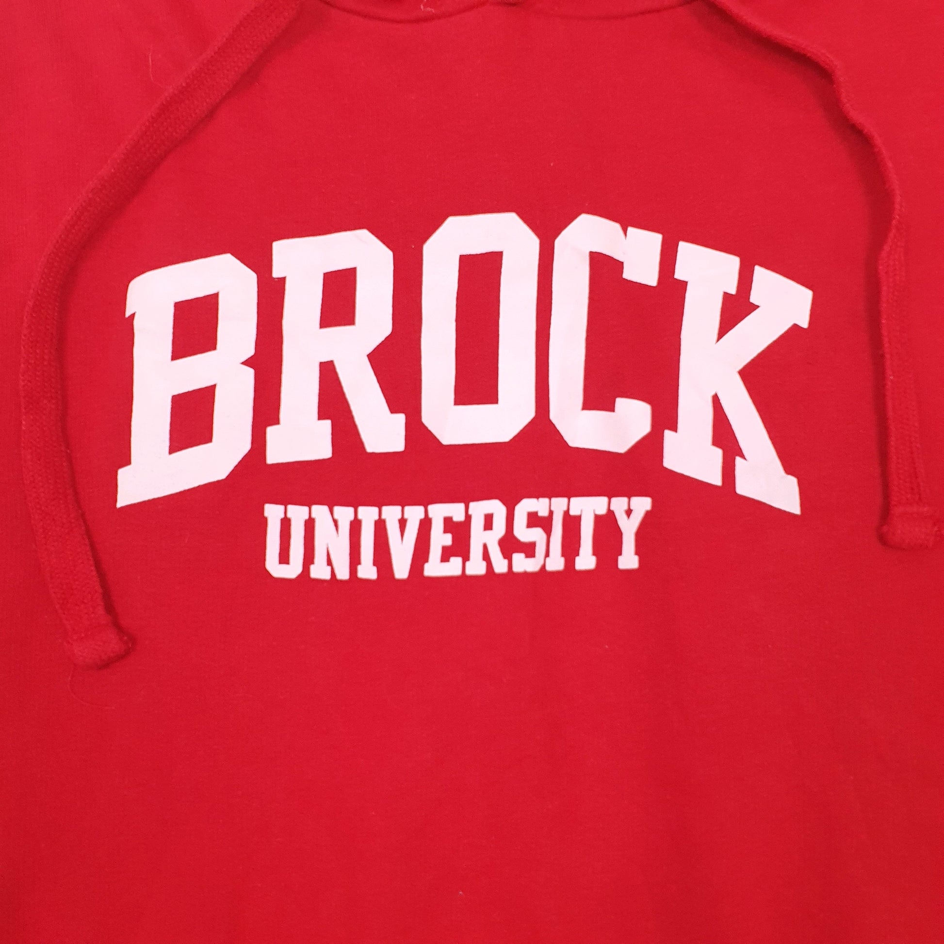 Mens Red Dubwear Clothing Brock University Hoodie Jumper