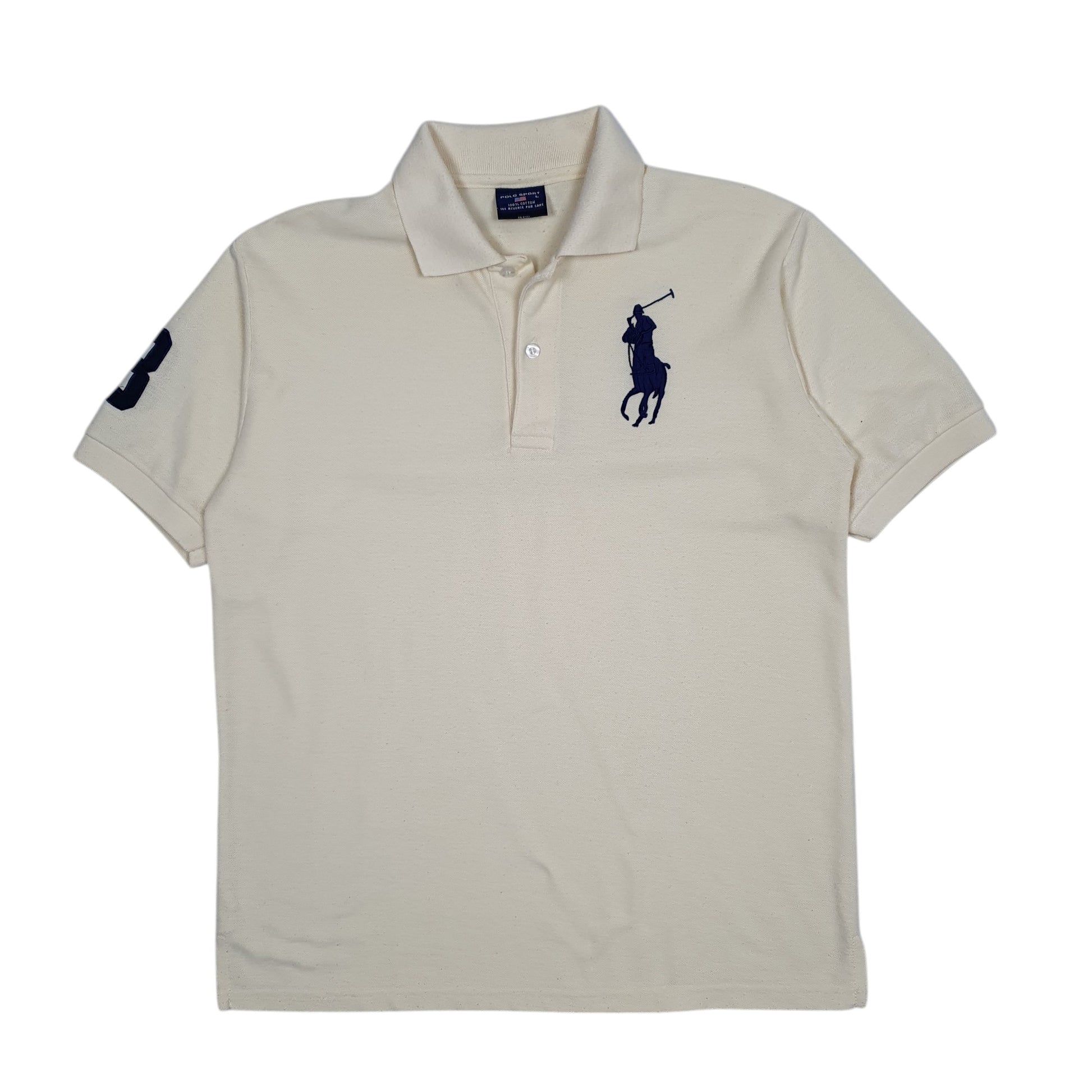 Mens Cream Ralph Lauren Polo Sport Short Sleeve Polo Shirt