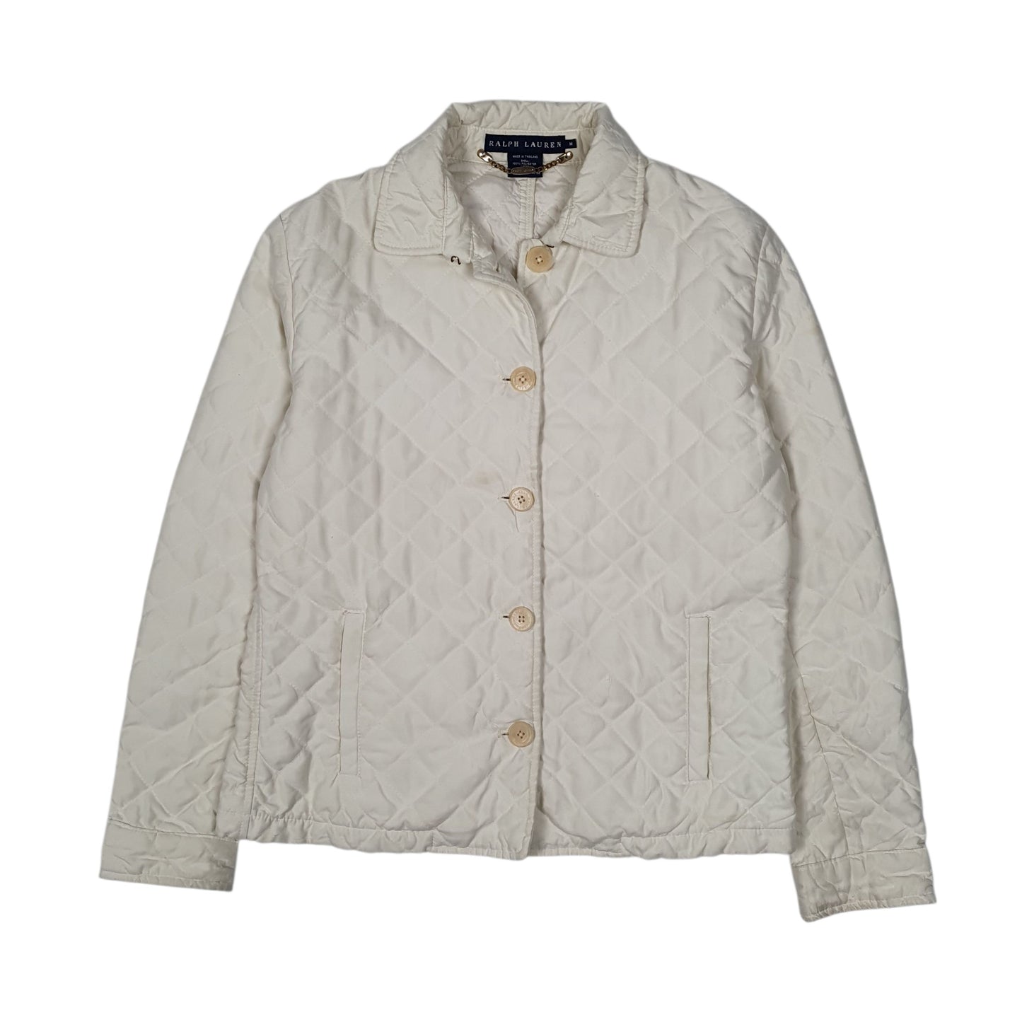 Womens Cream Ralph Lauren  Full Zip Coat