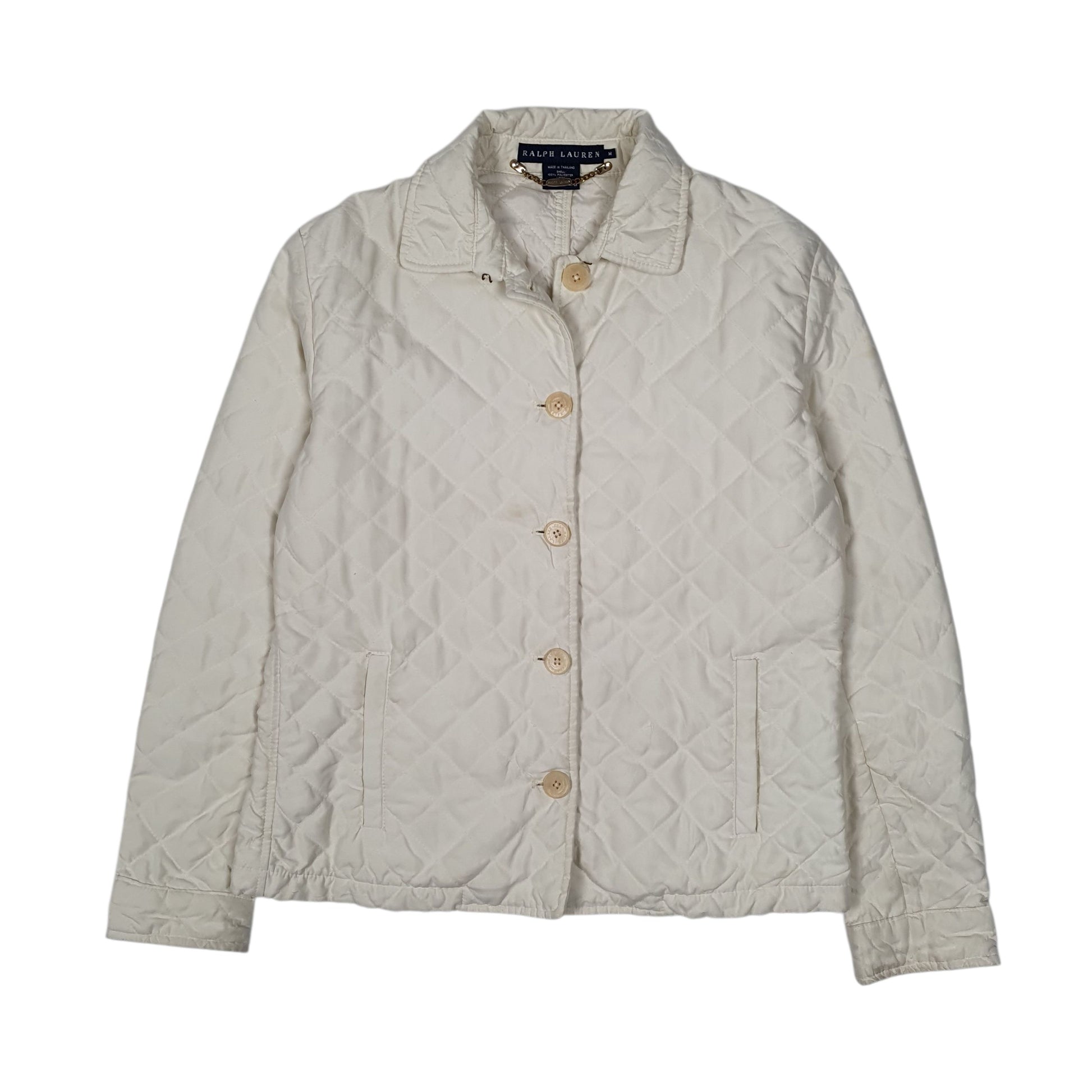 Womens Cream Ralph Lauren  Full Zip Coat