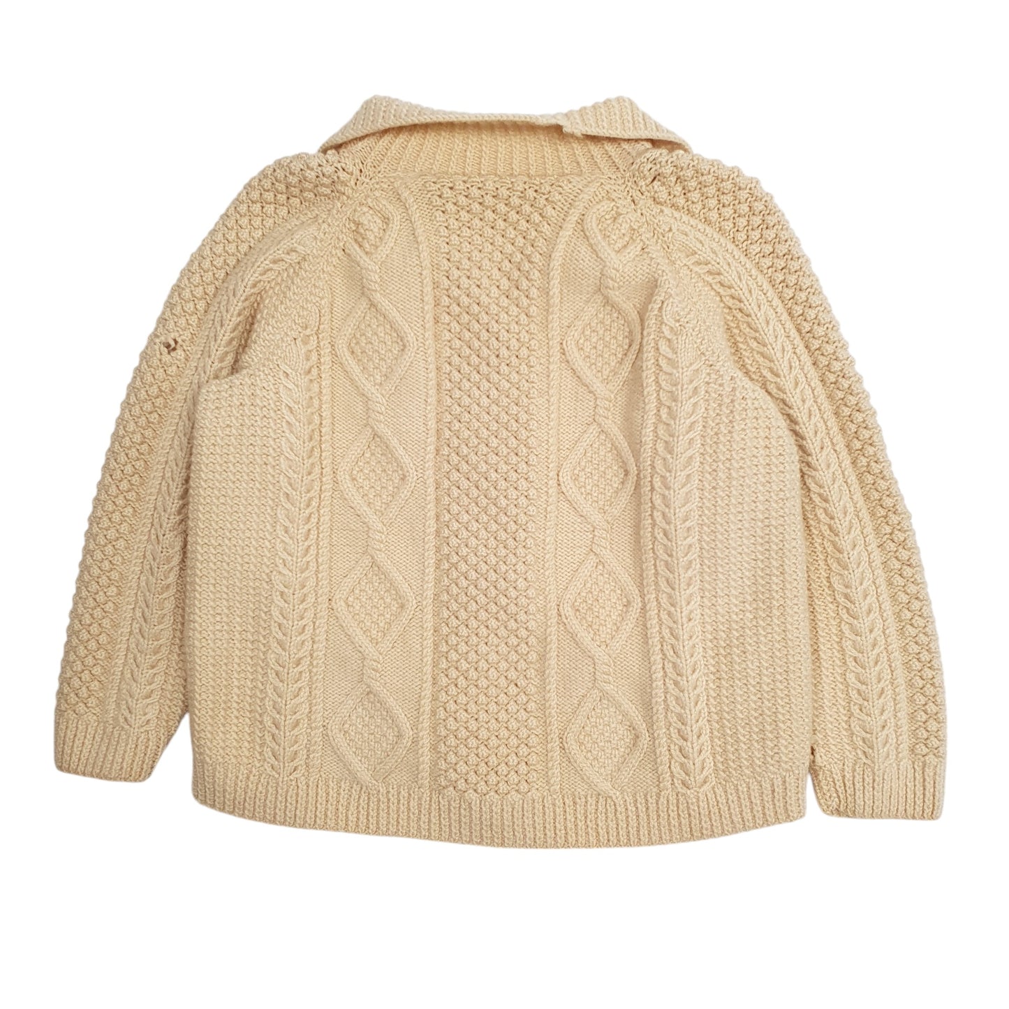 Womens Yellow Unbranded Chunky Knit Cardigan Jumper