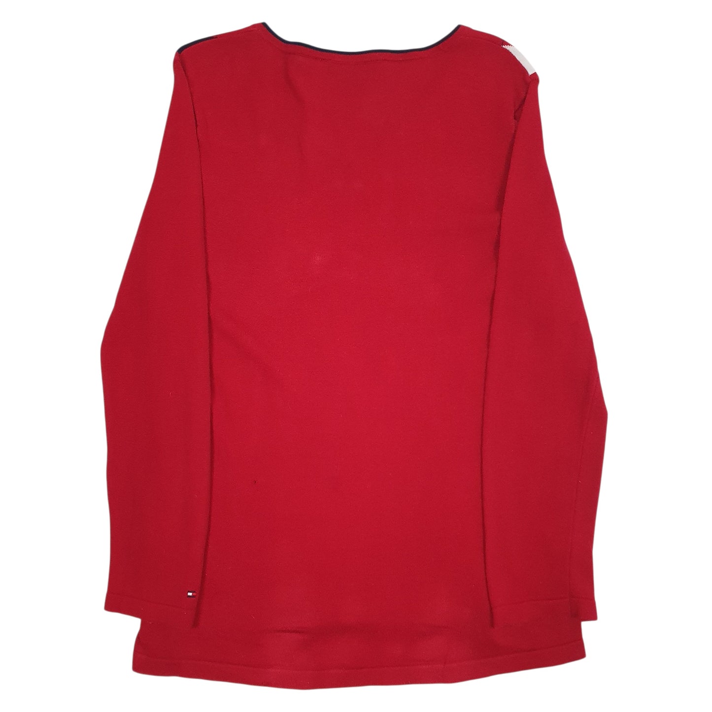 Womens Red Tommy Hilfiger  V Neck Jumper