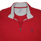Mens Red Polo Ralph Lauren Performance Quarter Zip Jumper