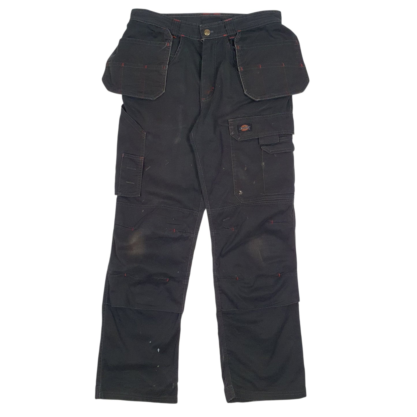 Mens Black Dickies Workwear Carpenter Trousers