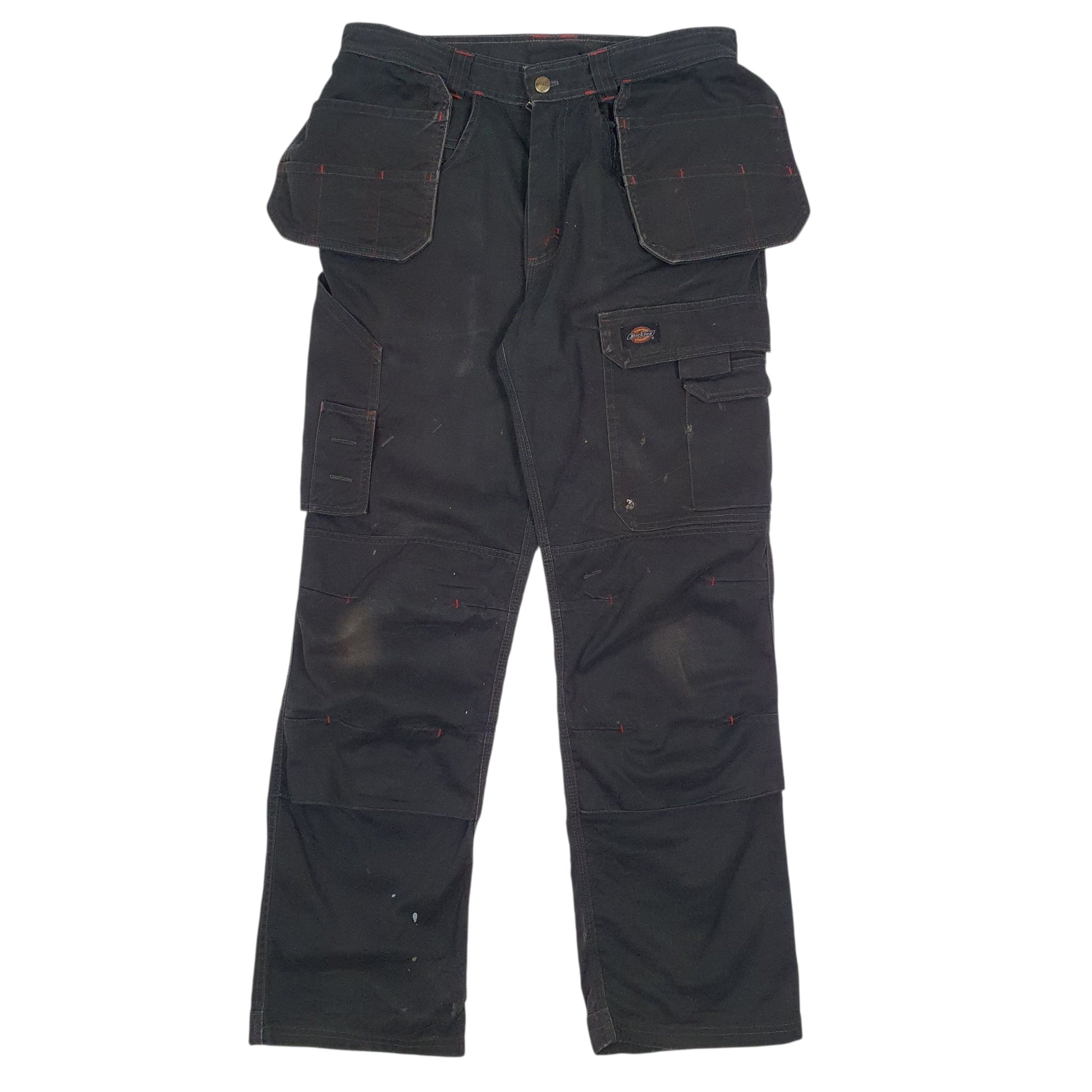 Mens Black Dickies Workwear Carpenter Trousers