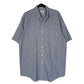 Mens Blue L.L.Bean Houndstooth Short Sleeve Shirt
