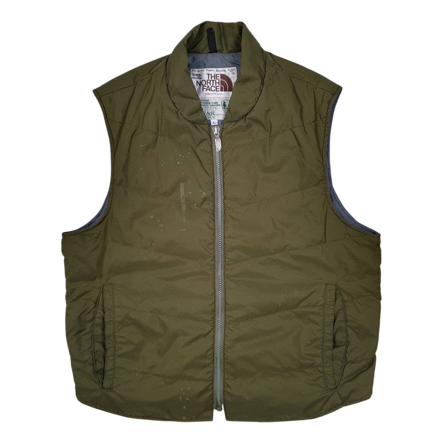 Mens Green The North Face Vintage 90s Made In USA Gilet Vest  Coat