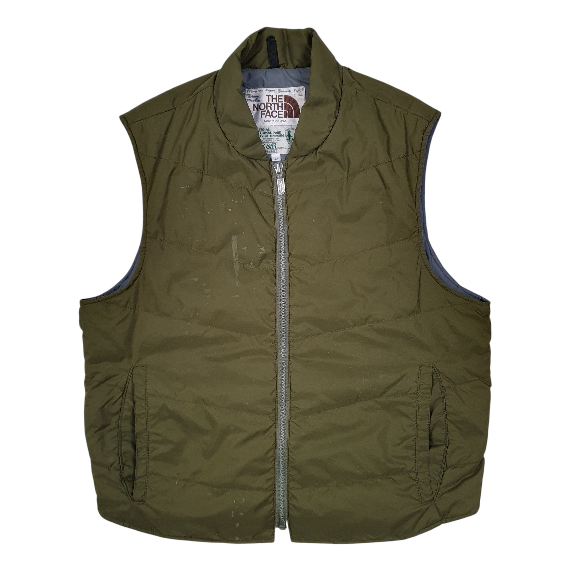 Mens Green The North Face Vintage 90s Made In USA Gilet Vest  Coat