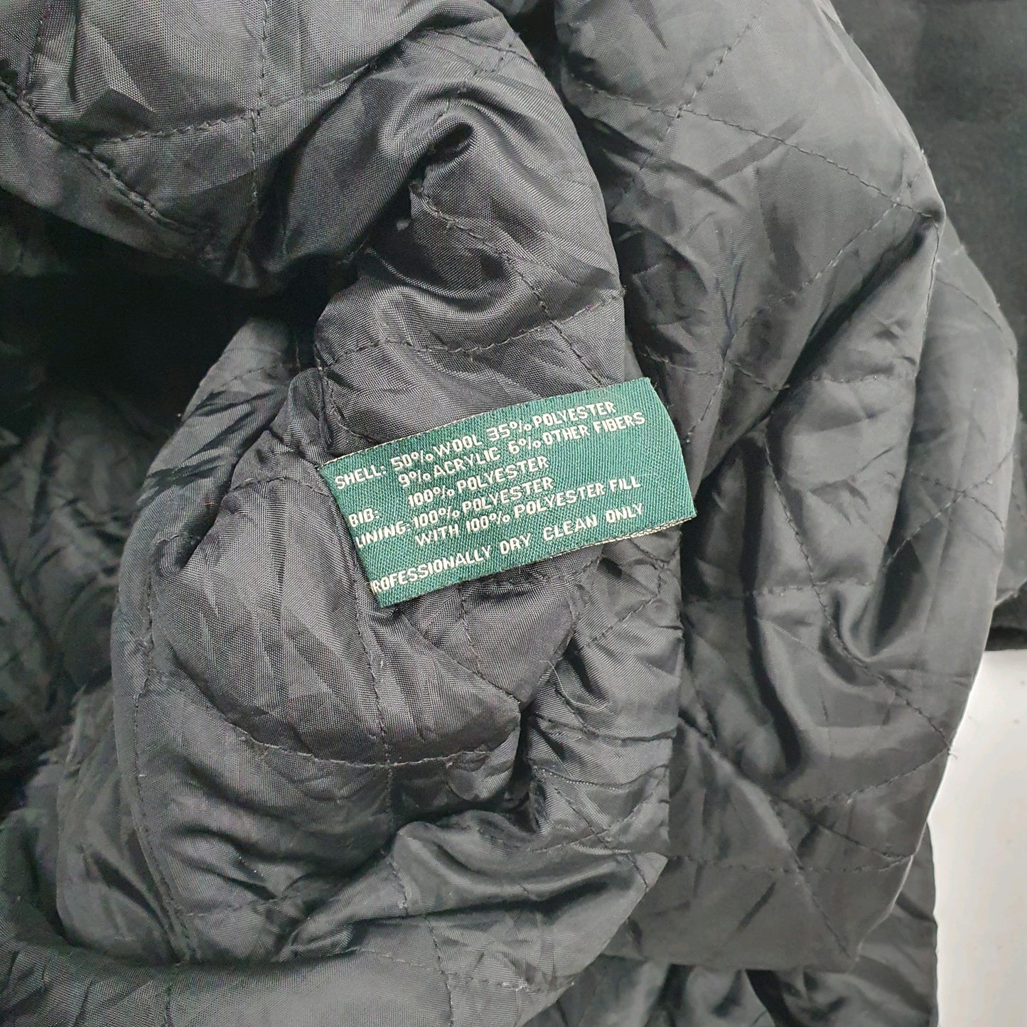 Mens Black Ralph Lauren Overcoat Trench  Coat