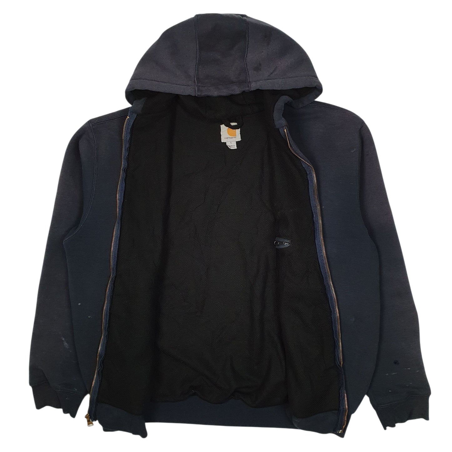 Mens Navy Carhartt Hoodie Full Zip Jumper