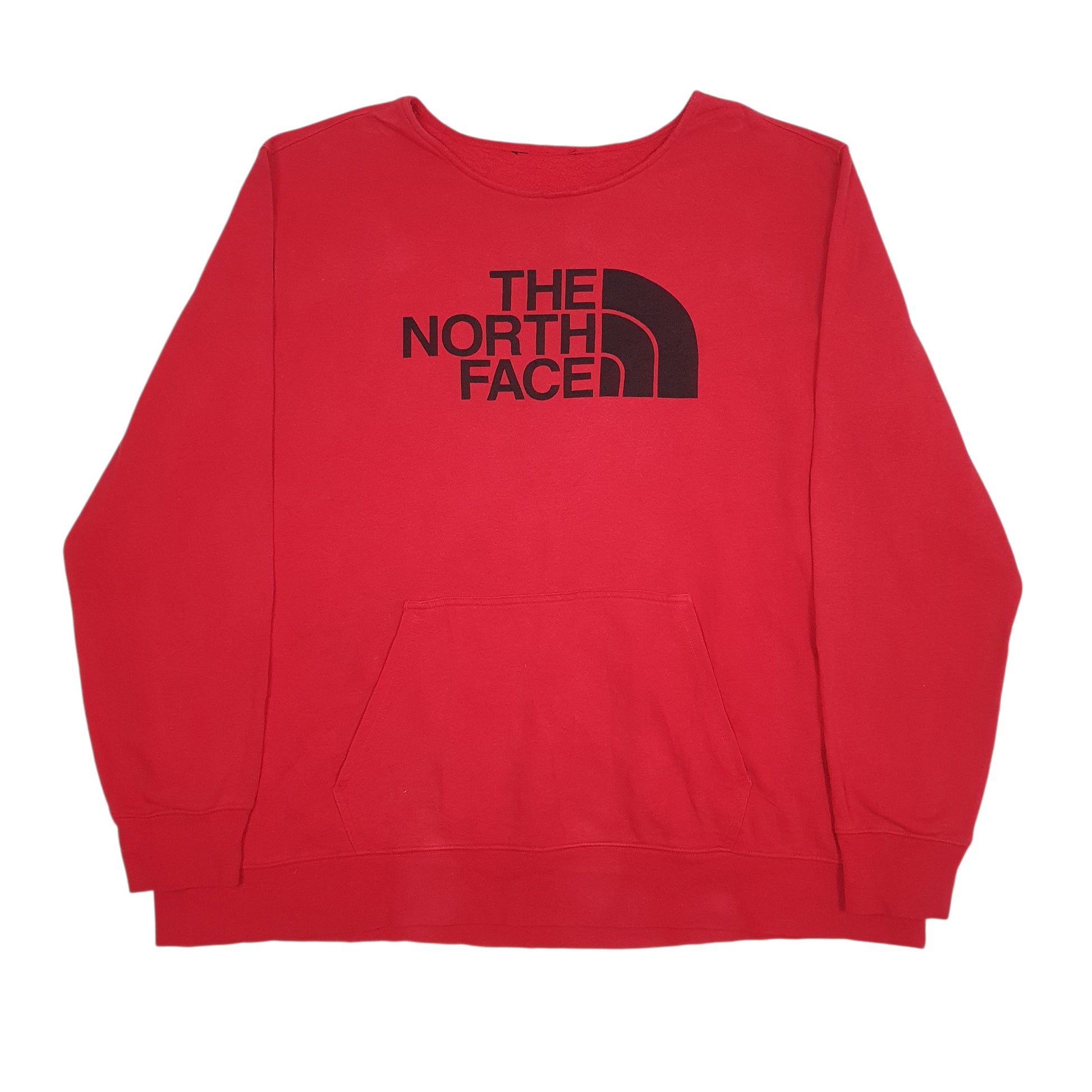 Mens Red The North Face Spellout Crewneck Jumper