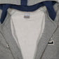Mens Grey Nike Hoodie Vintage 2000s Full Zip Jumper