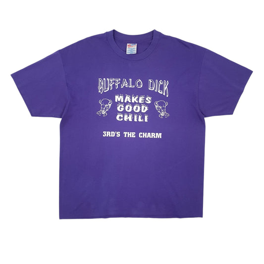 Mens Purple Hane Single Stitch Vintage 90s Short Sleeve T Shirt