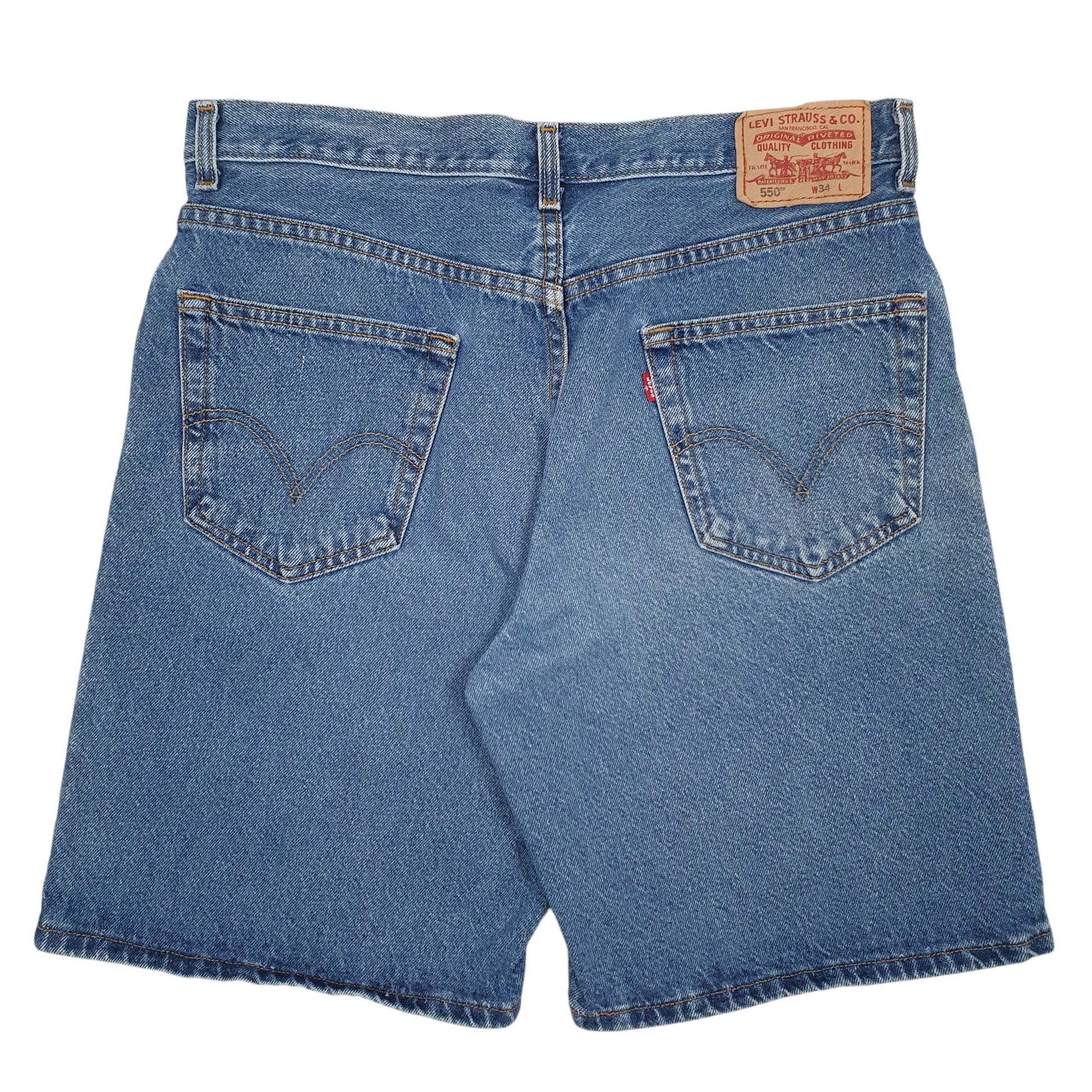 Mens Blue Levis 550 Relaxed Fit Hoodie Shorts