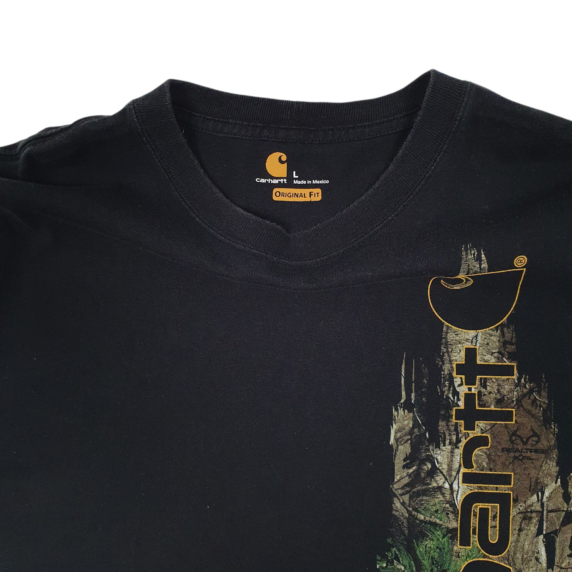 Mens Black Carhartt   T Shirt