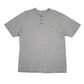 Mens Grey Carhartt Henley Short Sleeve T Shirt