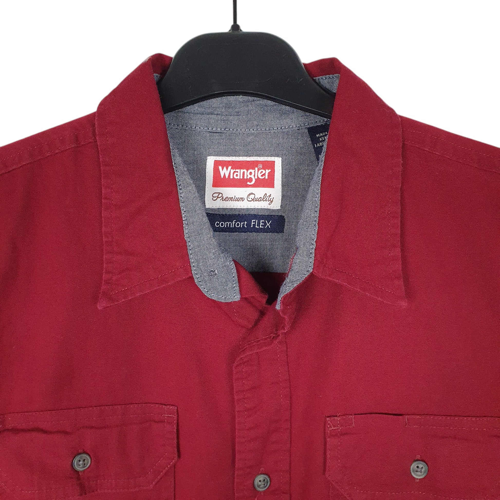 Mens Burgundy Wrangler   Shirt