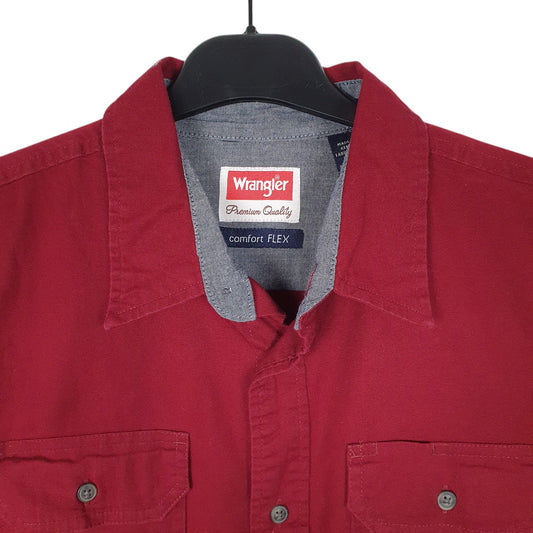 Mens Burgundy Wrangler   Shirt