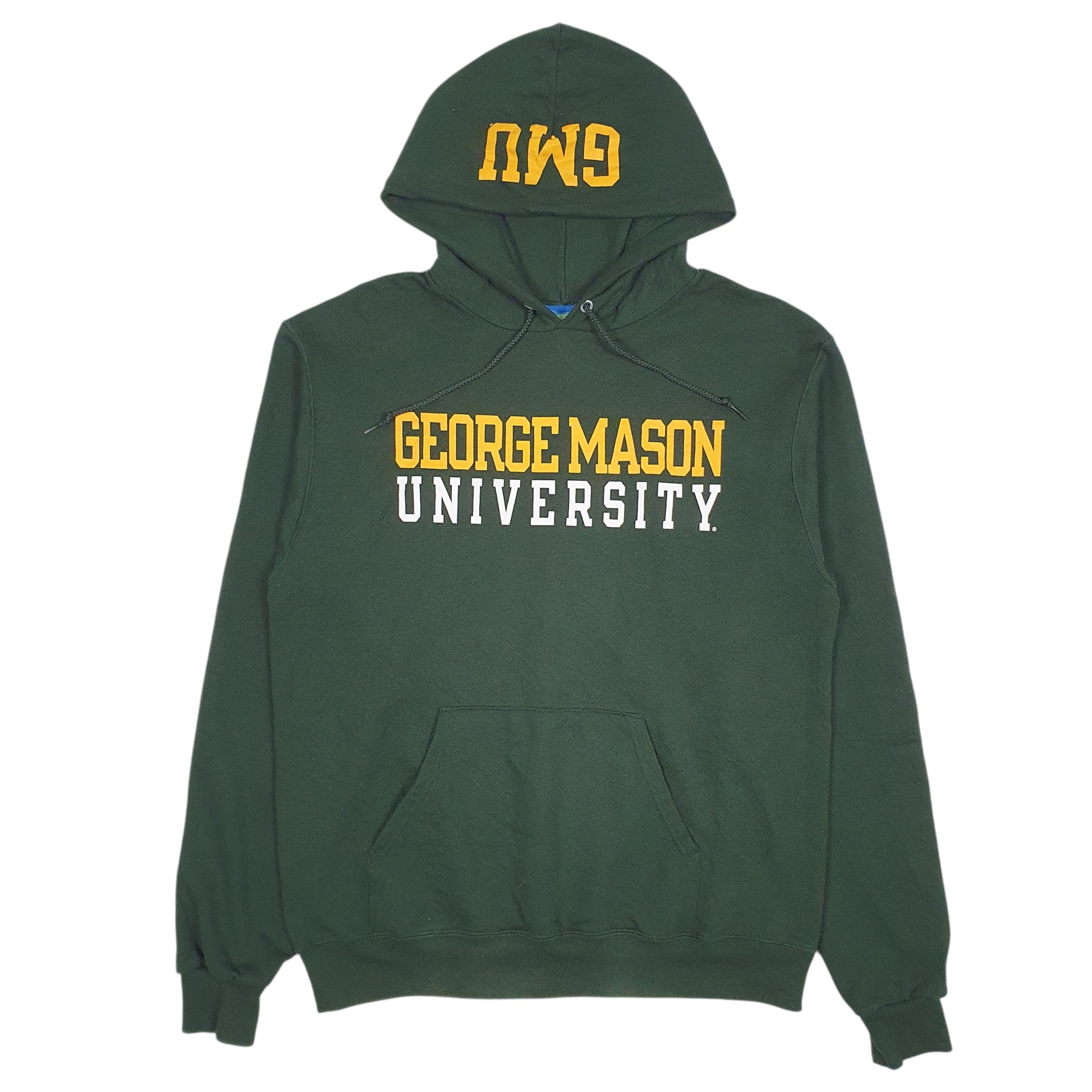 Mens Green Champion George Mason University Hoodie Jumper