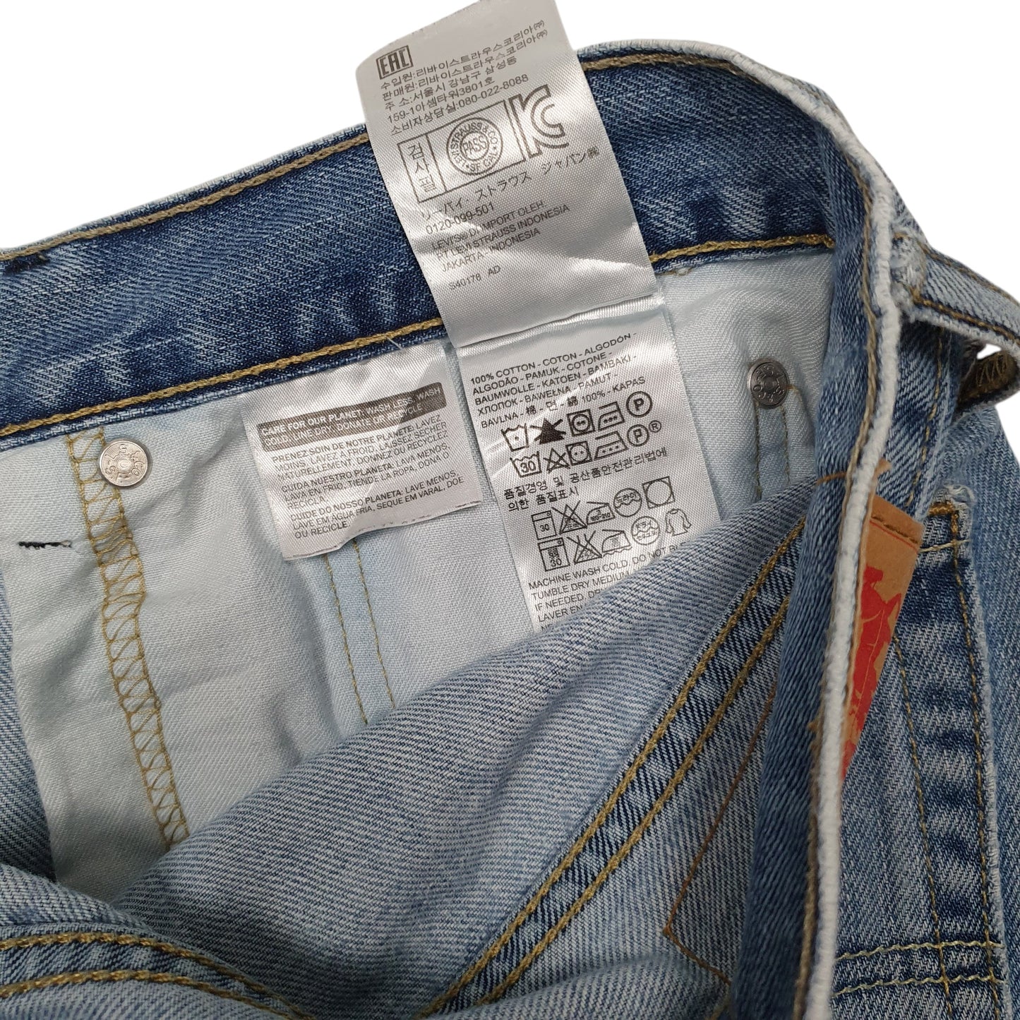 Mens Blue Levis 505 Cut Offs  Shorts