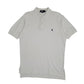 Mens White Polo Ralph Lauren Vintage 90s Made In USA Short Sleeve Polo Shirt