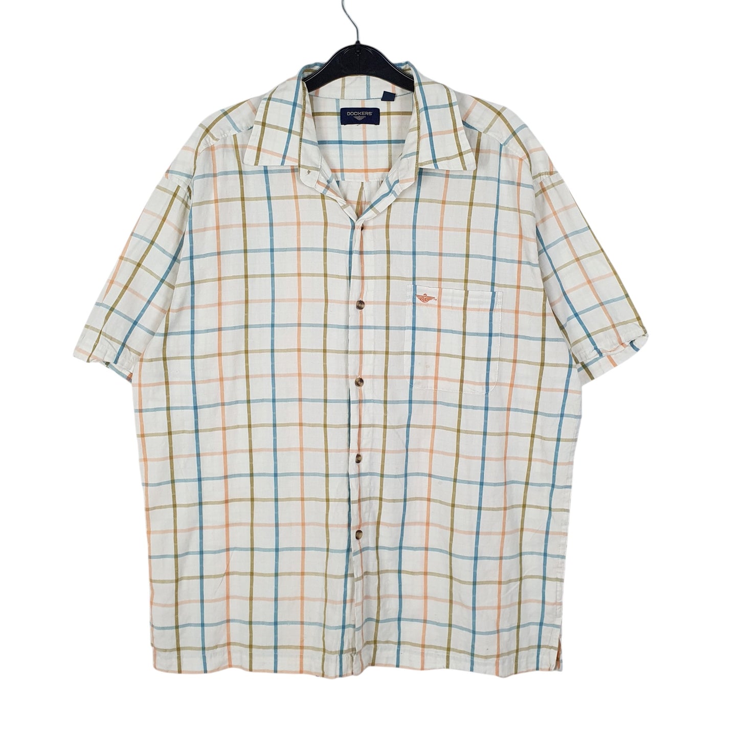 Mens Cream Dockers  Short Sleeve Shirt