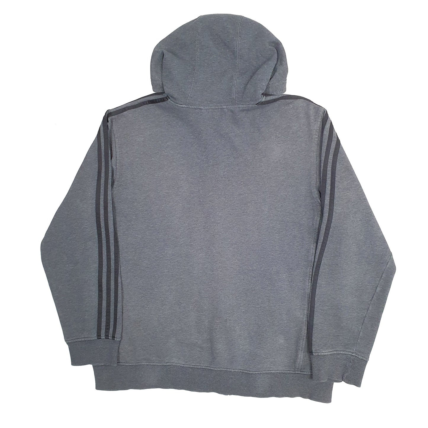 Mens Grey Adidas Hoodie Full Zip Jumper