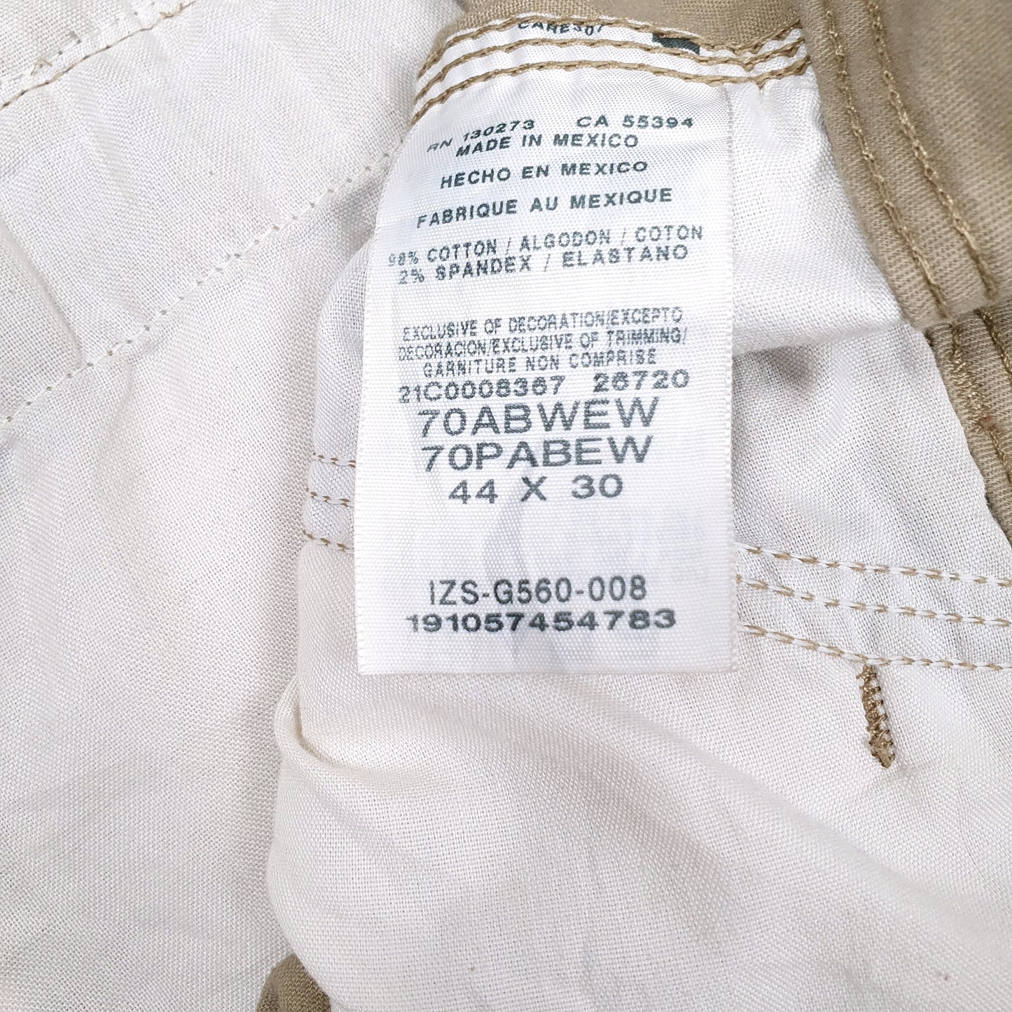 Mens Beige Wrangler   Trousers