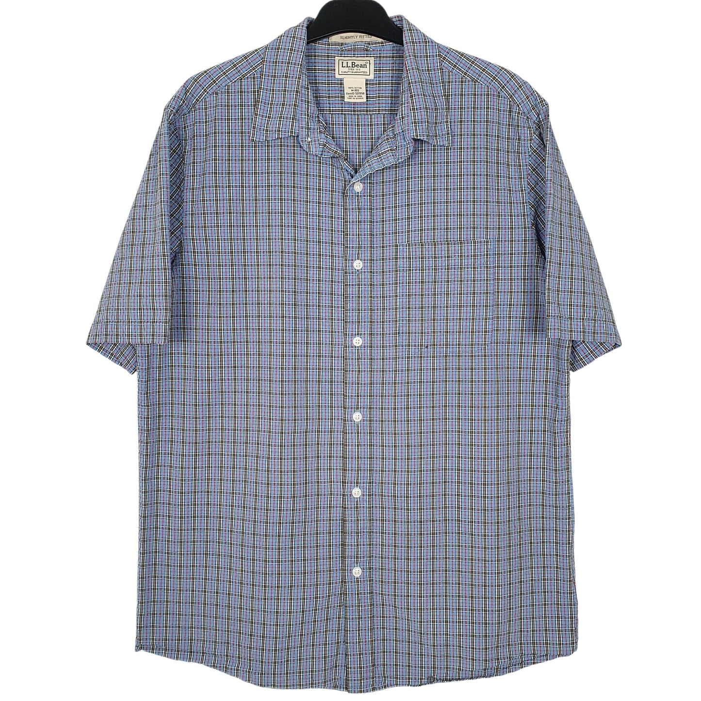Mens Blue L.L.Bean  Short Sleeve Shirt