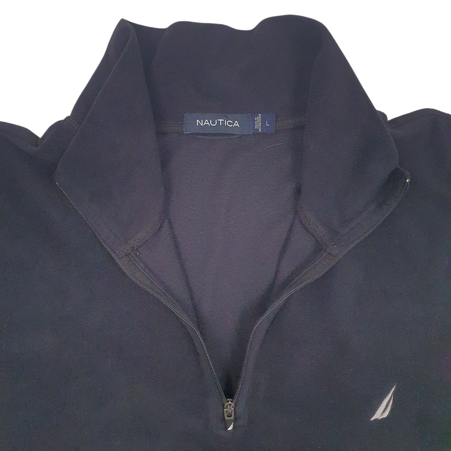 Mens Black Nautica  Quarter Zip Jumper