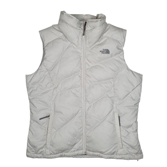 Womens White The North Face Gilet Vest Bodywarmer Crewneck Coat